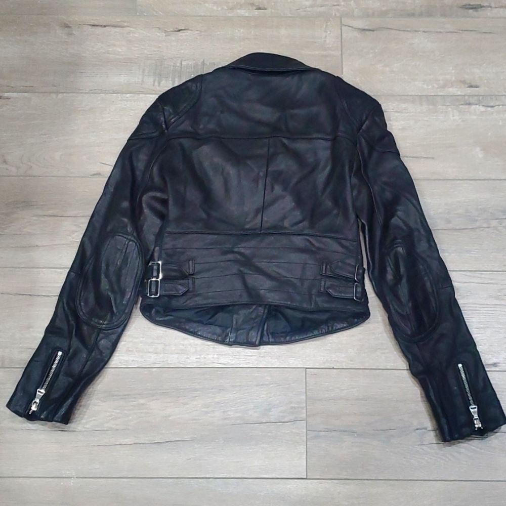 EXPRESS Genuine Leather Moto Jacket - Picture 9 of 16